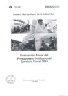 Vista preliminar de documento Evaluación Anual del Presupuesto Institucional Ejercicio Fiscal 2019