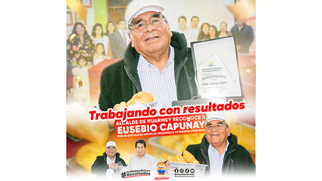 Municipalidad realiza reconocimiento a emprendedor destacado de la provincia de Huarmey. 
