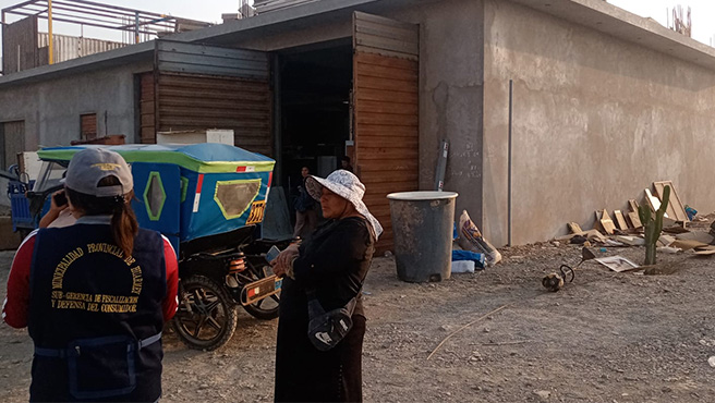 Municipalidad continua la fiscalización de construcciones ilegales en Huarmey.