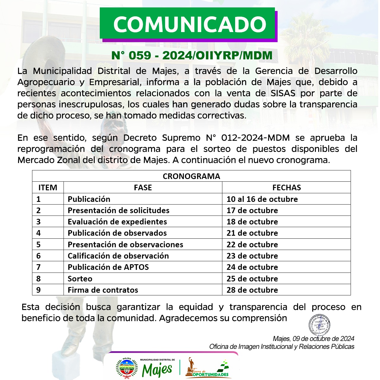 Comunicado