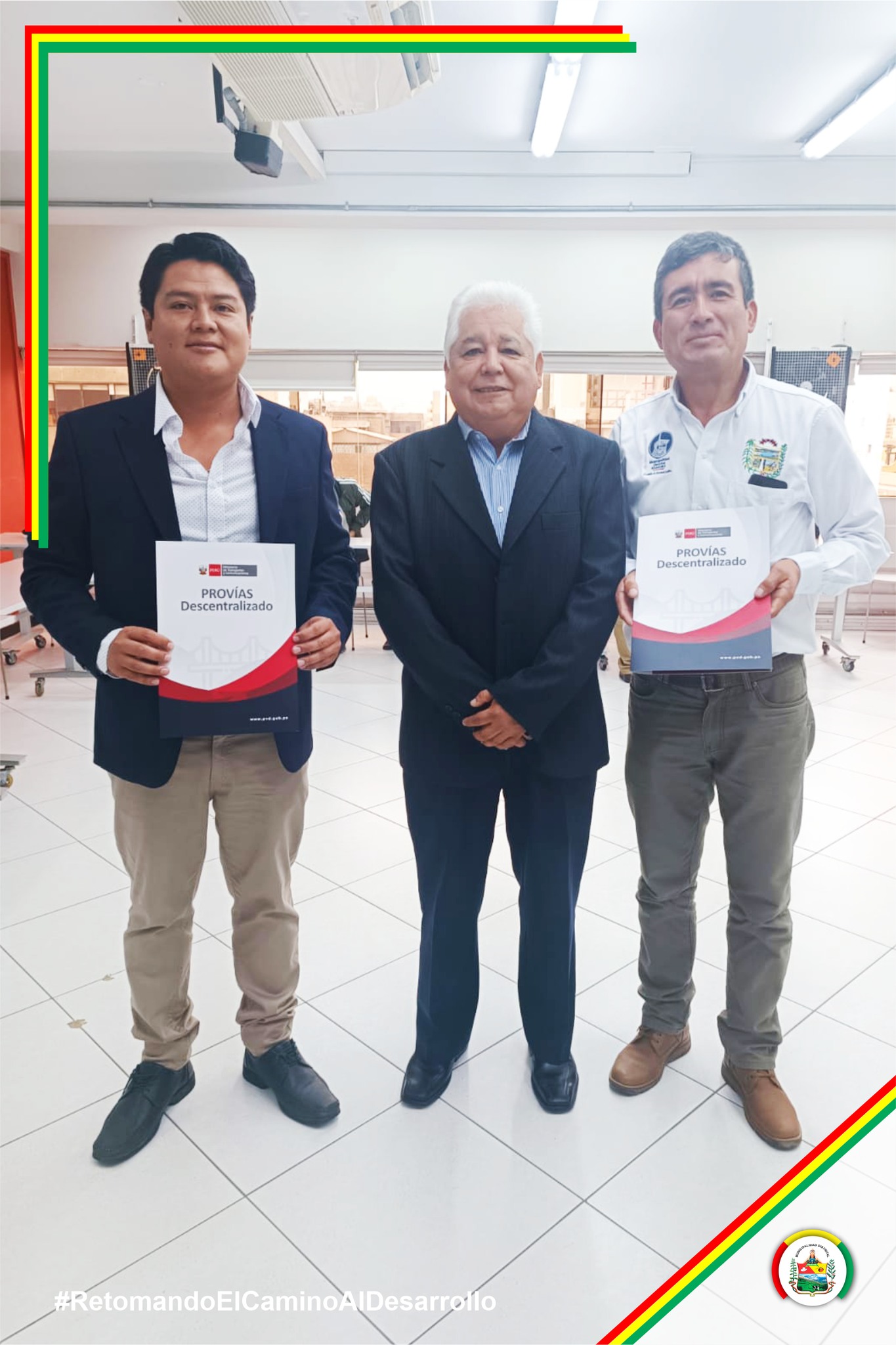 El alcalde de La Asunción firmó convenio con Provías para construir el Puente Manchavin, financiado por el MTC.