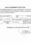 Vista preliminar de documento Aviso de Saneamiento Fisico Legal