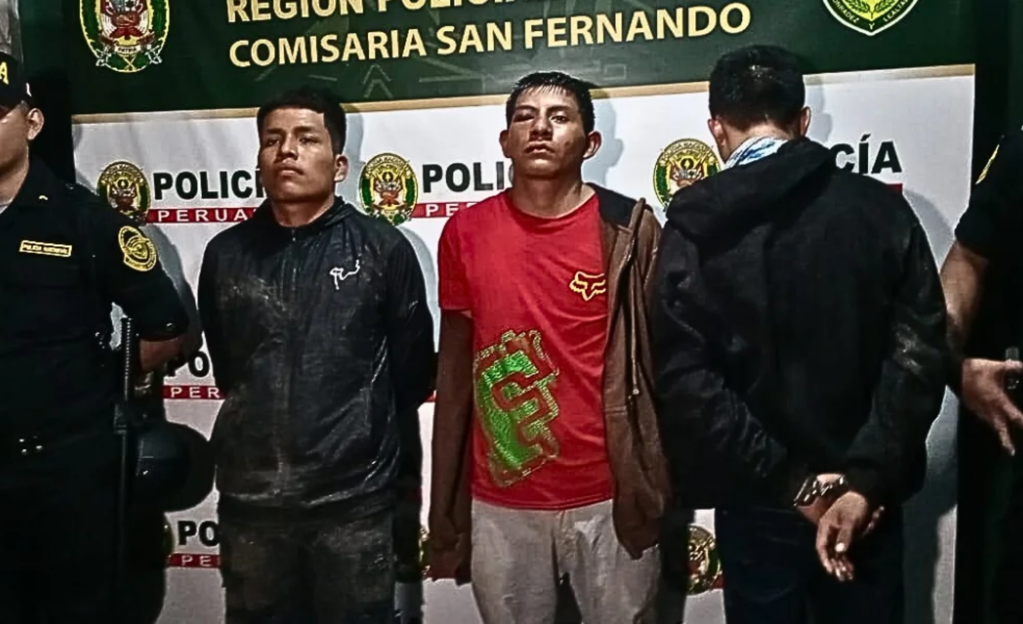Raúl Enrique Yomona Silvano (20) y Jorge Antony Marín Chujundama (19)