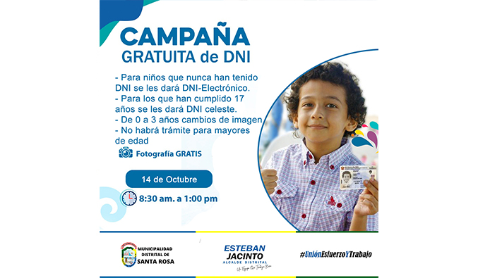 📅 Lunes 14 de Octubre de 2024
🕛 8:30 a.m. a 1:00 p.m.
¡¡¡¡TE ESPERAMOS!!!!
#MunicipalidadDistritalDeSantaRosa
