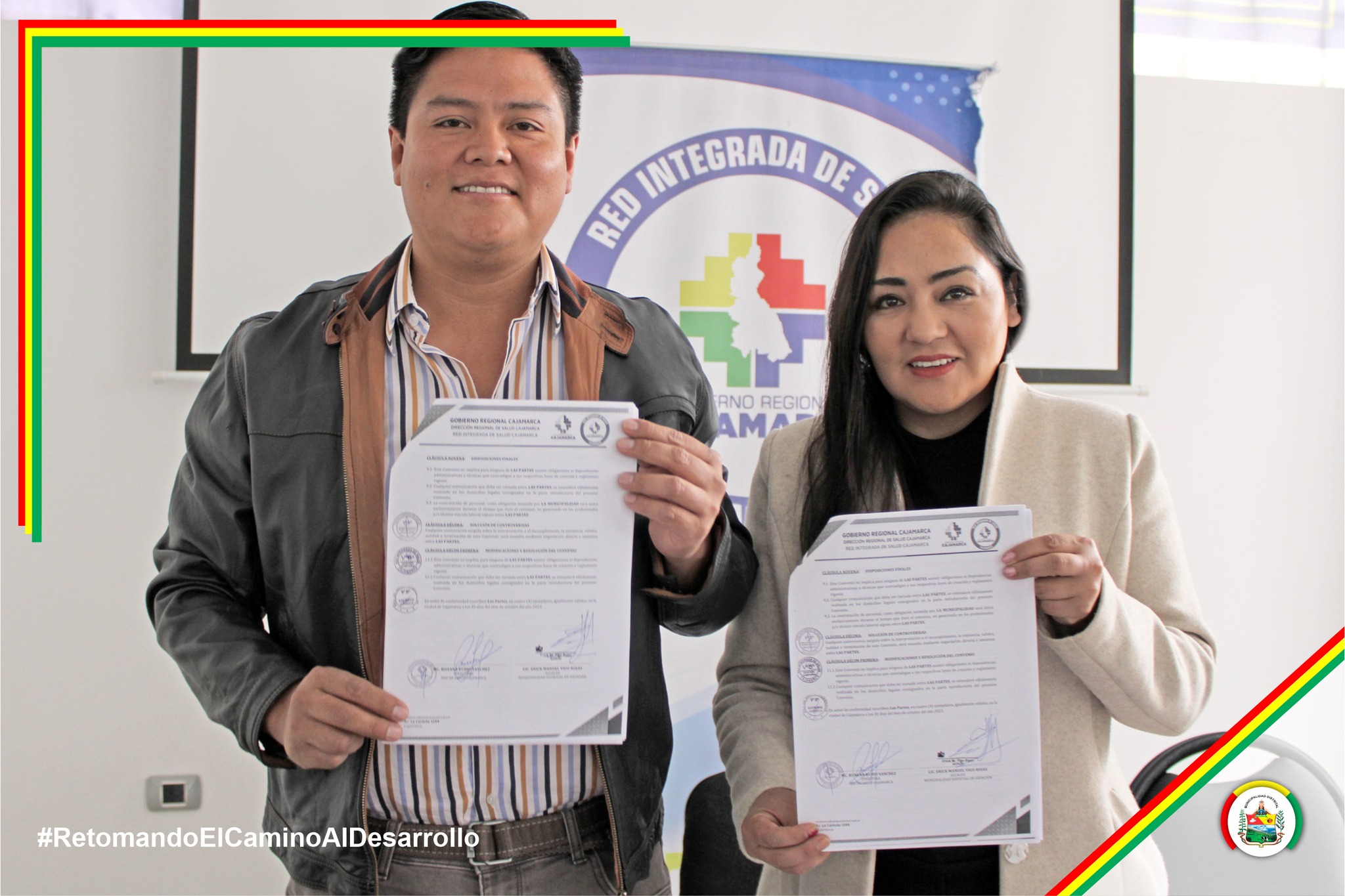 Firma de convenio con la RIS Cajamarca.