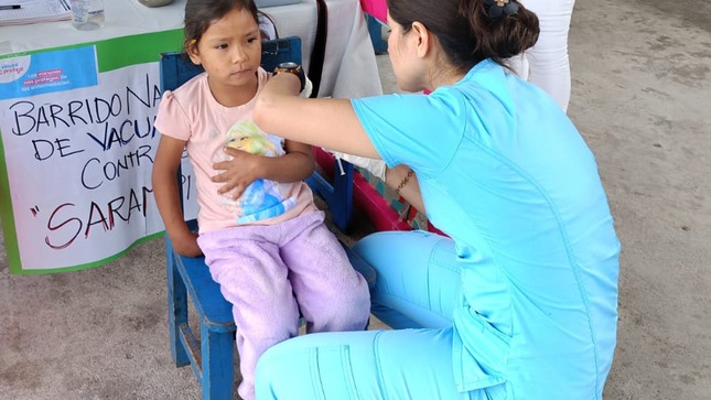 66.4 % de avance en la campaña de vacunación contra el sarampión