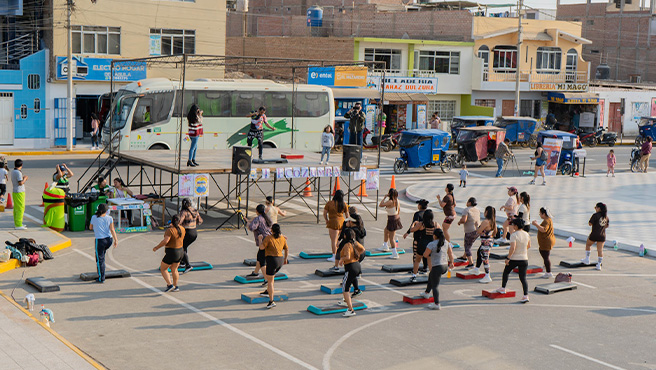 Municipalidad realiza primer Eco zumba 2024 en Huarmey. 