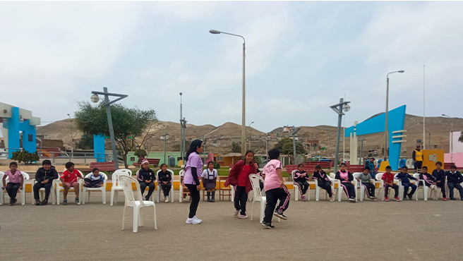 Municipalidad realiza realiza actividades lúdicas por la semana nacional de los Derechos del Niño.