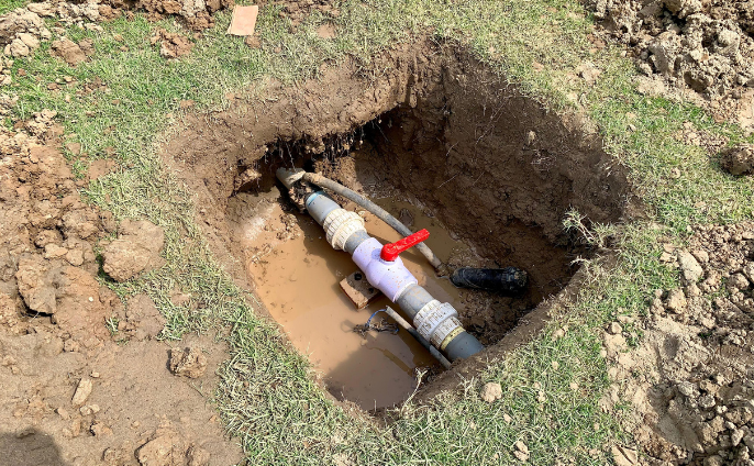 Imagen de trabajos que se están realizando en el Estadio Municipal.