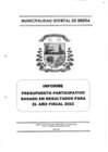Vista preliminar de documento INFORME DEL PROCESO DE PRESUPUESTO PARTICIPATIVO BASADO EN RESULTADOS 2022