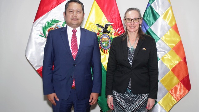 Encargados de Negocios del Perú y Estados Unidos en Bolivia