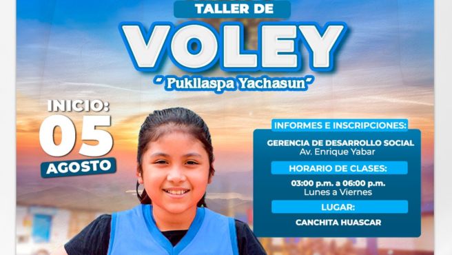 Archivo Imagen de "Inscripciones para el Taller de Vóley "Pukllaspa Yachasun 2024""