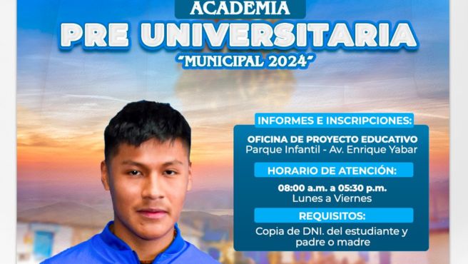Archivo Imagen de "Inscripciones para la Academia Municipal pre Universitaria 2024"