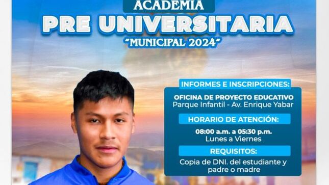 Archivo Imagen de "Inscripciones para la Academia Municipal pre Universitaria 2024"