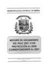 Vista preliminar de documento Reporte de Seguimiento del Plan de Desarrollo Local Concertado 2021 con proyección al 2030 - correspondiente al año 2021