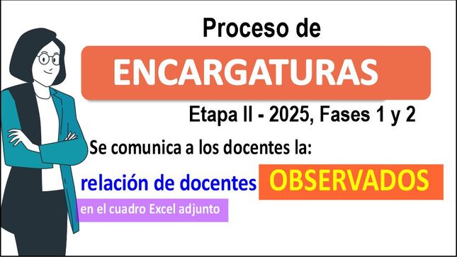 Proceso de Encargaturas Etapa II - 2025, Fases 1 y 2