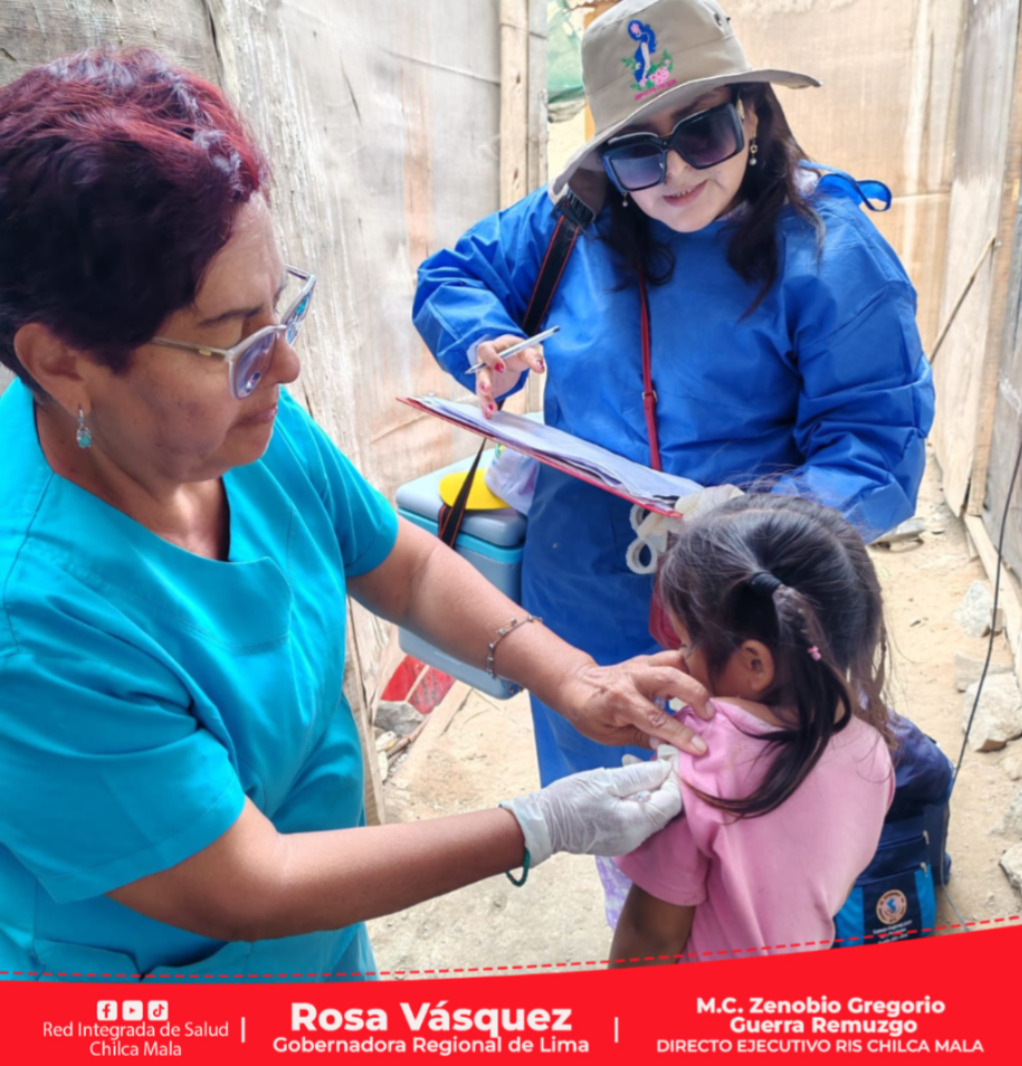 RIS Chilca Mala: ¡Brigadas vienen vacunando a decena de niños contra el sarampión!
