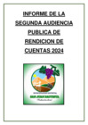 Vista preliminar de documento INFORME DE LA SEGUNDA AUDIENCIA PUBLICA DE RENDICION DE CUENTAS 2024