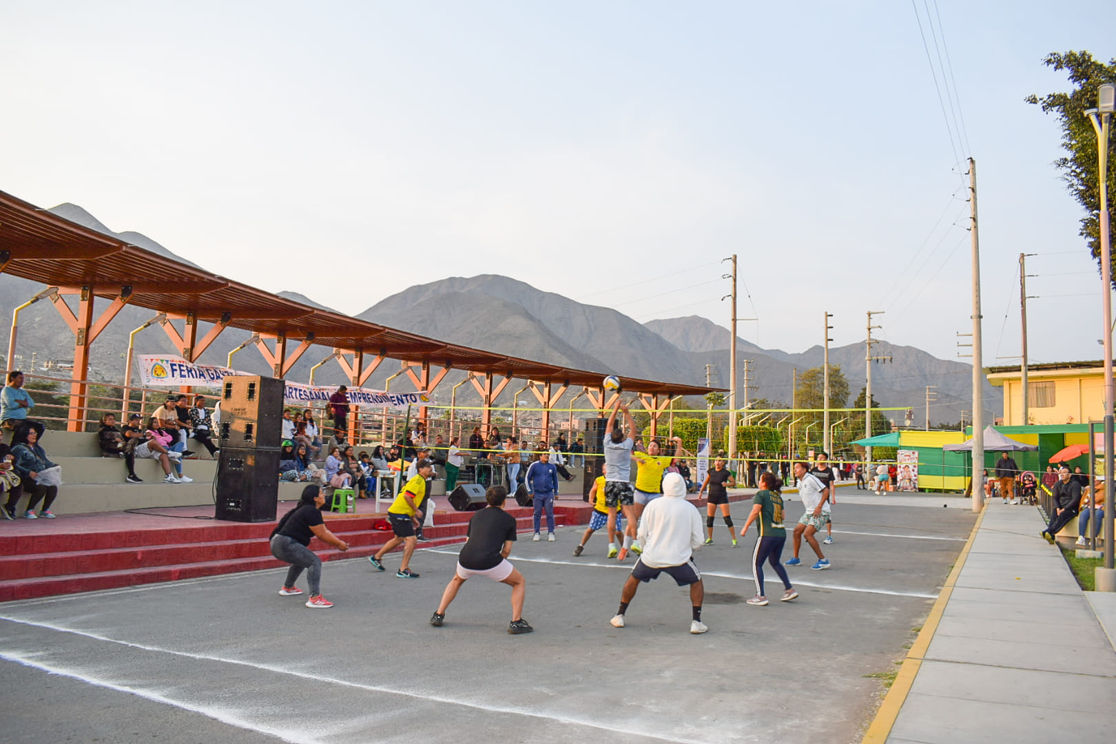 Partido de voley amistoso entre San Jacinto y Moro
