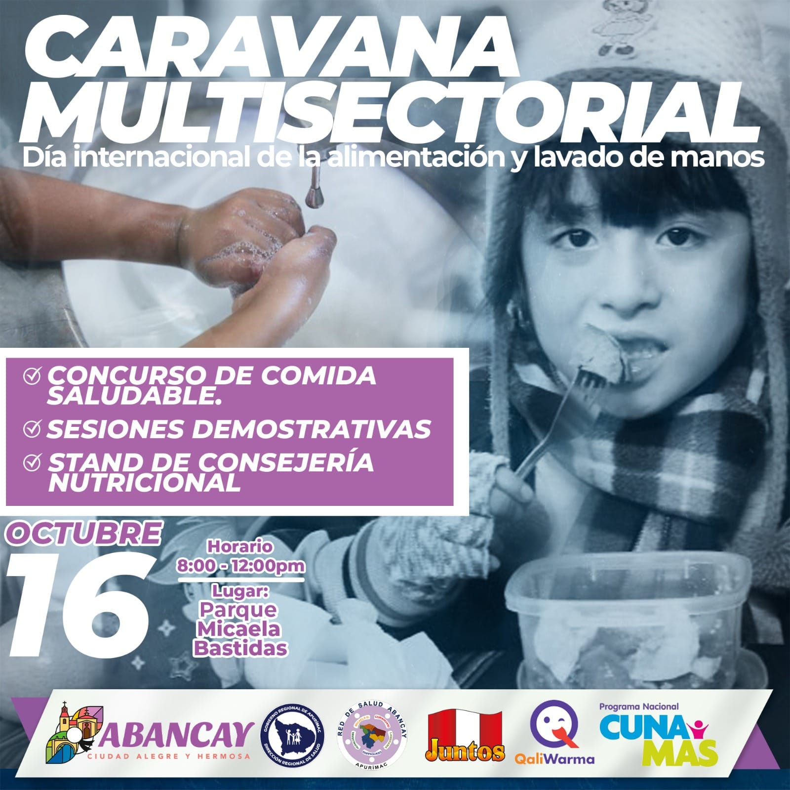 💯Gran Caravana Multisectorial Por El Día Internacional De La Alimentación Y Lavado De Manos.