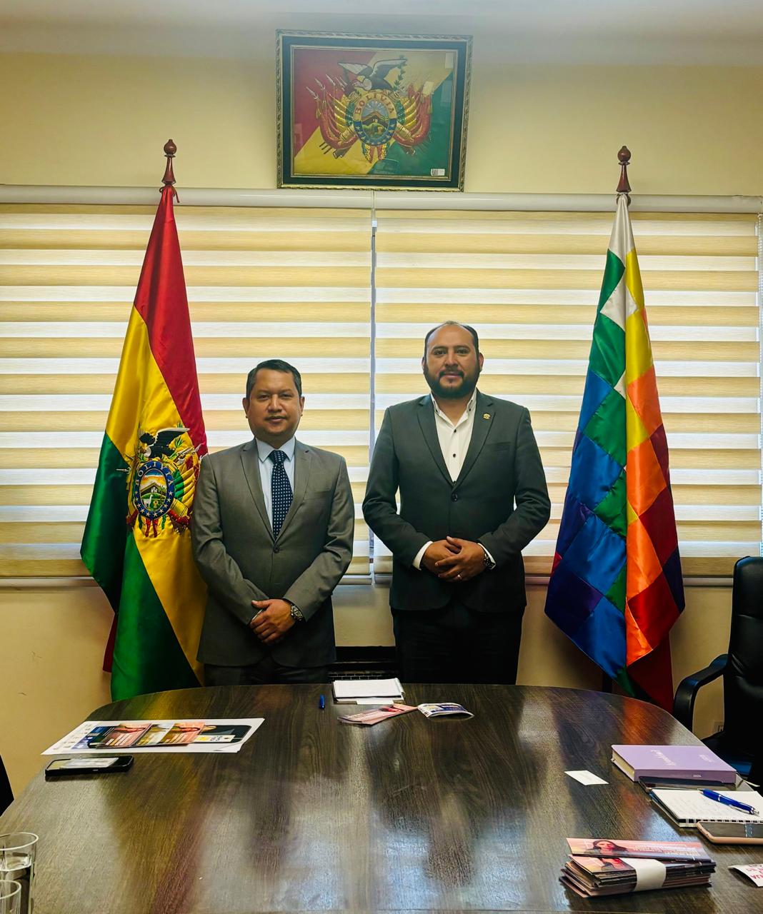 Viceministro de Seguridad Ciudadana de Bolivia con Encargado de Negocios