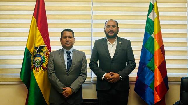 Viceministro de Seguridad Ciudadana de Bolivia con Encargado de Negocios