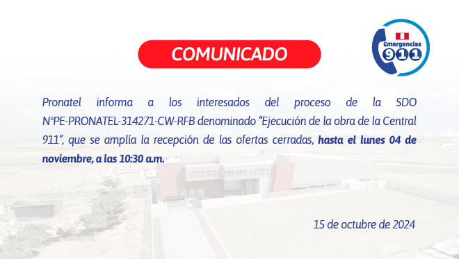 Archivo JPG del comunicado del Proyecto 911