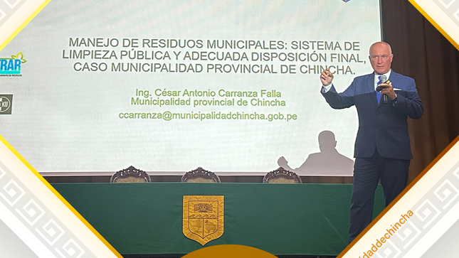 Una importante participación tuvo el Alcalde provincial, Ing. César Carranza Falla, en el 𝟔𝐭𝐨. 𝐂𝐨𝐧𝐠𝐫𝐞𝐬𝐨 𝐈𝐧𝐭𝐞𝐫𝐧𝐚𝐜𝐢𝐨𝐧𝐚𝐥 𝐝𝐞 𝐑𝐞𝐬𝐢𝐝𝐮𝐨𝐬 𝐒ó𝐥𝐢𝐝𝐨𝐬 y el 𝟏𝟐𝐯𝐨. 𝐂𝐨𝐧𝐠𝐫𝐞𝐬𝐨 𝐍𝐚𝐜𝐢𝐨𝐧𝐚𝐥 𝐝𝐞 𝐑𝐞𝐬𝐢𝐝𝐮𝐨𝐬 𝐒ó𝐥𝐢𝐝𝐨𝐬 𝐞𝐧 𝐞𝐥 𝐏𝐞𝐫ú desarrollado en la Universidad Nacional Agraria La Molina.
Nuestra autoridad municipal estuvo al  lado de 80 expositores de 10 países que compartieron sus investigaciones y experiencias en temas como economía circular, manejo de residuos peligrosos y educación ambiental. 
