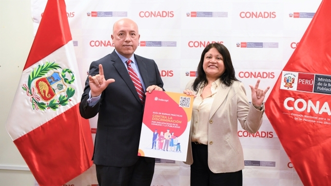 El Indecopi y el Conadis se unen para presentar guía que promueve eliminar la discriminación en el consumo de personas con discapacidad 