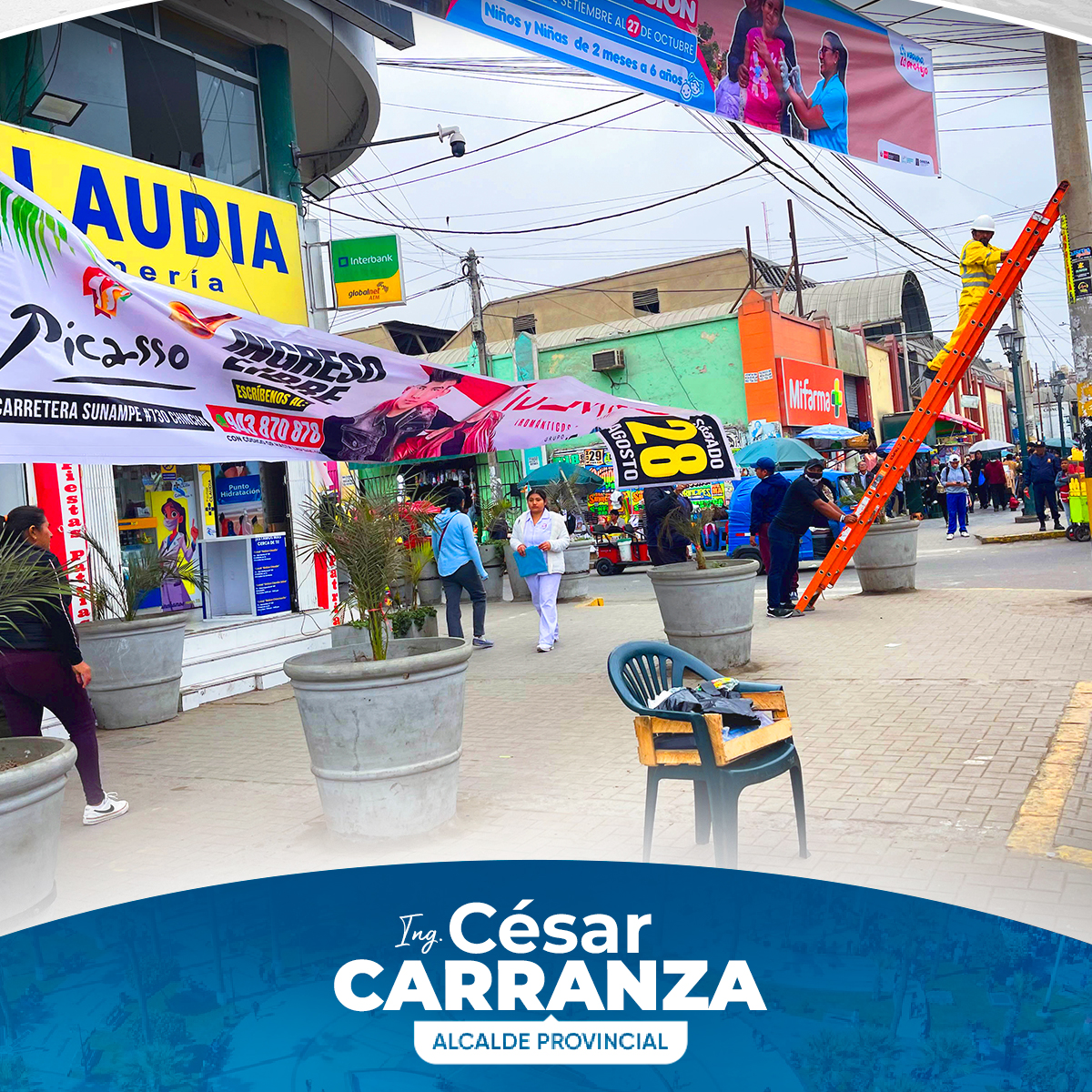 El Área de Fiscalización viene realizando trabajos de desinstalación de banderolas publicitarias que fueron colocadas en las principales vías de la provincia, sin contar con la autorización o permiso de la entidad municipal.
Cabe señalar que la instalación de carteles publicitarios en las vías, está estipulado en el TUPA vigente de la entidad municipal y tiene que tener la autorización y reglamentos para no impedir la visión de conductores.