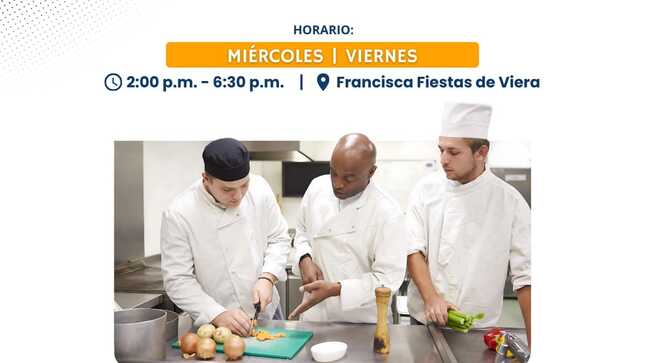 Convocatoria a reunión informativa para cursos de cocina y soporte tecnológico