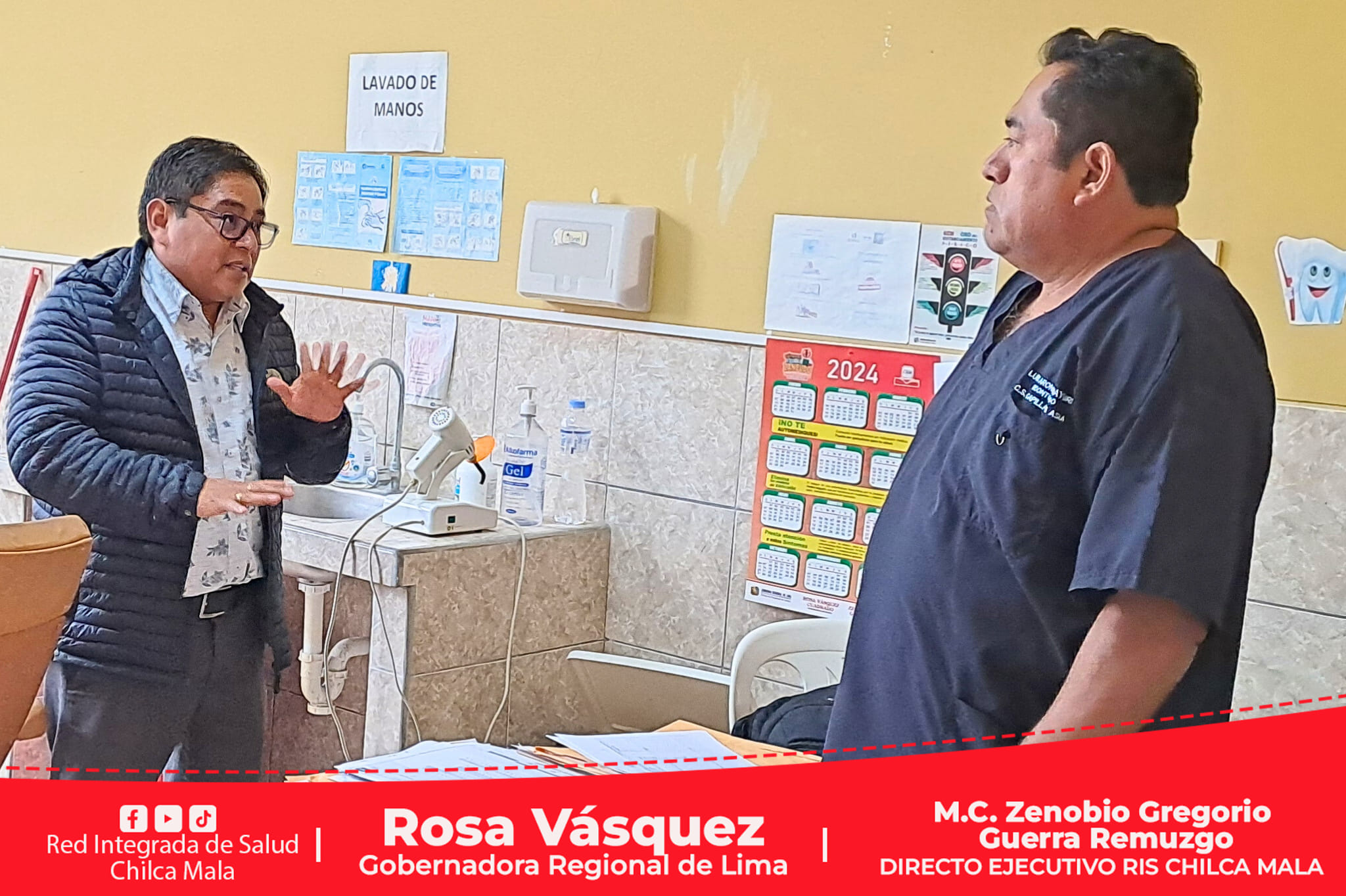Titular de la RIS Chilca Mala realiza supervisión inopinada a establecimiento de salud