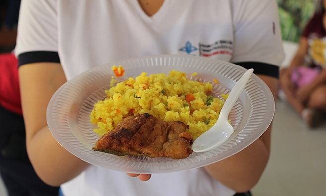 Platillo hecho a base de carne de trucha.