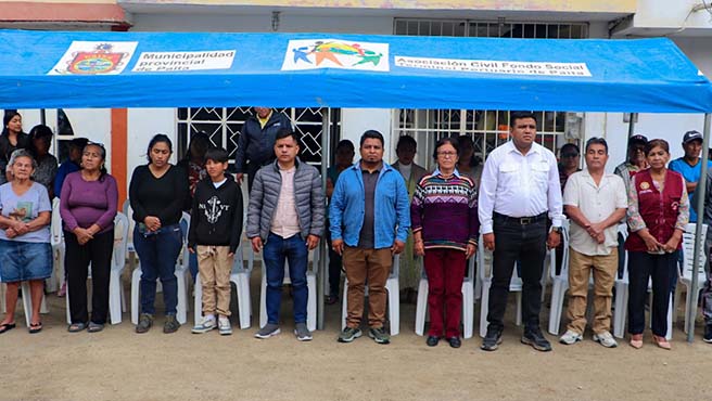Alcalde anuncia pavimentación para el A.H. LOS PINOS