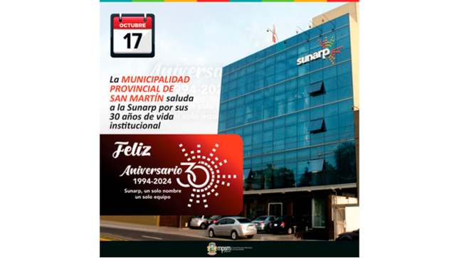 Feliz Aniversario SUNARP.