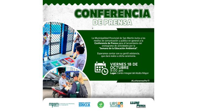 Conferencia de Prensa para el lanzamiento del cronograma de actividades por la "Semana de la Educación Ambiental"