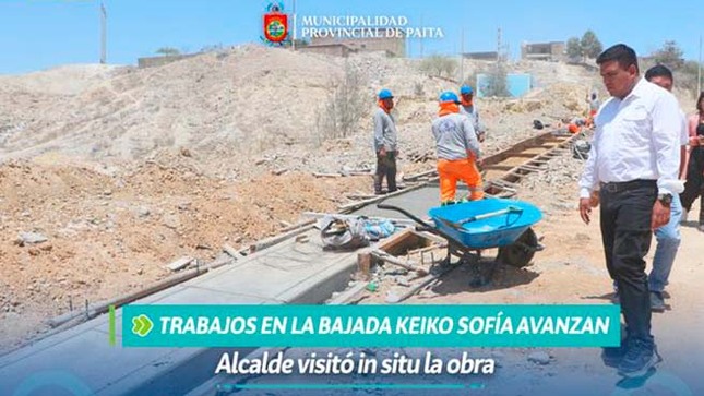 Alcalde continúa supervisando avance en la ejecución de obras