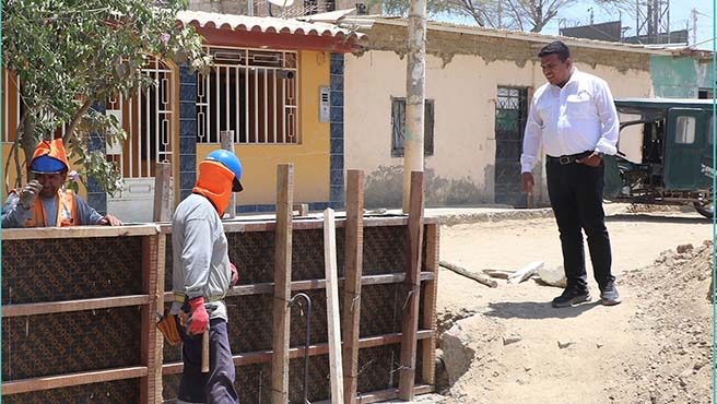 Alcalde continúa supervisando avance en la ejecución de obras