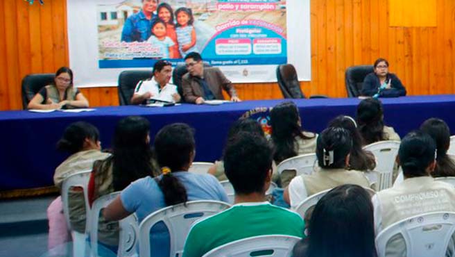 Municipalidad capacita a más de 70 actores sociales para campaña de vacunación contra la polio y el sarampion