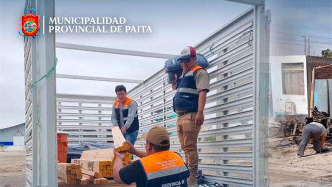 Alcalde acude a zona afectada por incendio.