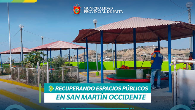 Municipalidad sigue recuperando espacios públicos.