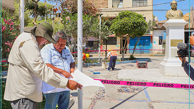 Inician trabajos de recuperación de la Plazuela Grau.