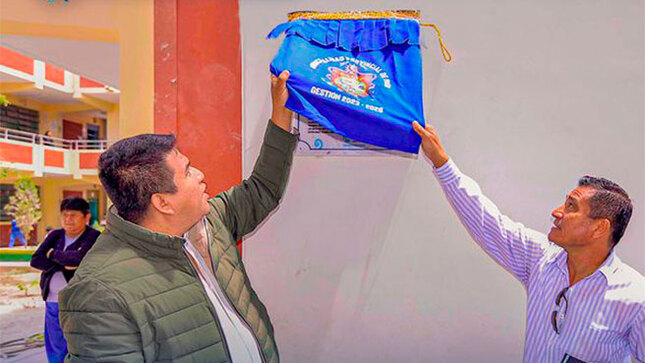 Alcalde inaugura nuevas y modernas instalaciones en I.E Nuestra Señora de las Mercedes.