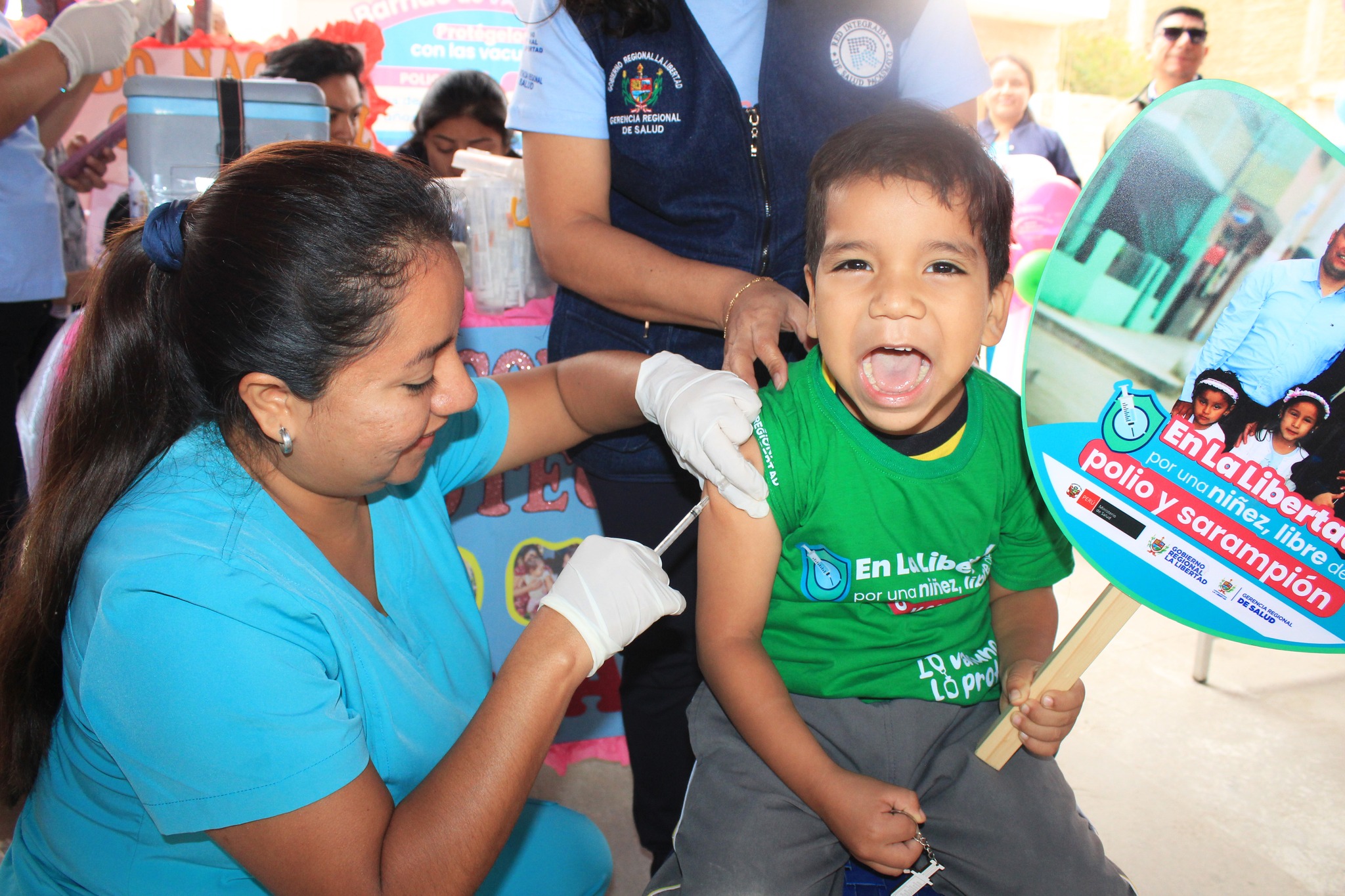 ¡Por una niñez libre de sarampión y polio!
