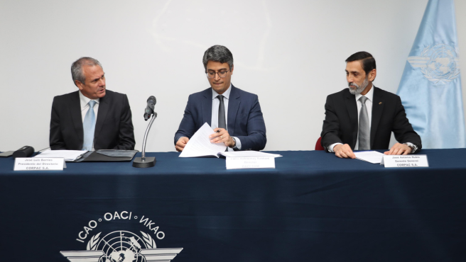 Firma de convenio entre CORPAC S.A. y OACI