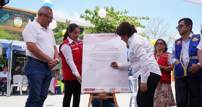 Programa Contigo y GORE Tumbes firmaron pacto para fortalecer las acciones en beneficio de las personas con discapacidad