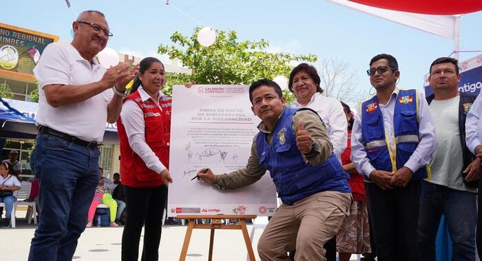Programa Contigo y GORE Tumbes firmaron pacto para fortalecer las acciones en beneficio de las personas con discapacidad