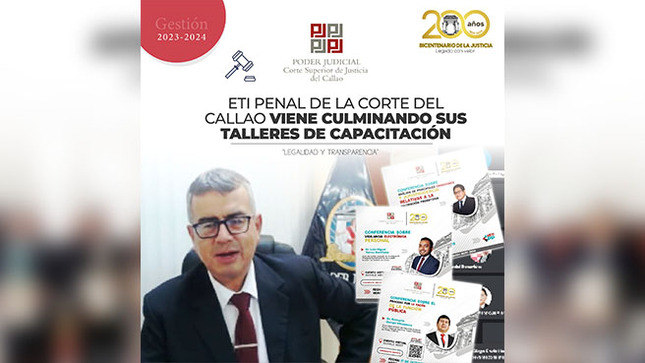 ETI Penal de la Corte Superior de Justicia del Callao viene culminando sus talleres de capacitación
