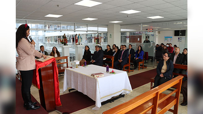 Jueces y auxiliares del Módulo de la Nueva Ley Procesal del Trabajo de la Corte del Callao conmemoraron 12° aniversario con una misa de acción de gracias