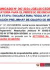 Vista preliminar de documento COMUNICADO 007-2024-UGEL05-CEDE2025_SEGUNDA ETAPA_PUBLICACIÓN PRELIMINAR DE CUADRO DE MÉRITO